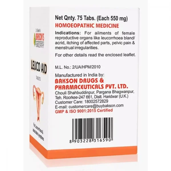 Bakson Leuco Aid Tablets (75tab) - Image 2